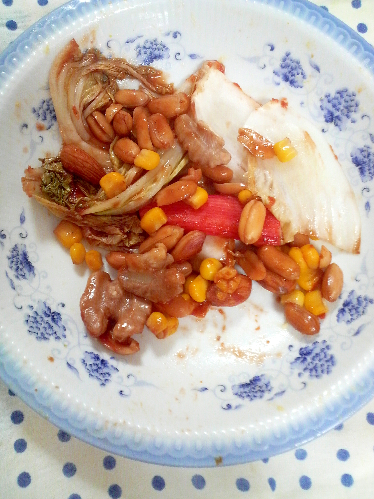 白菜カニカマアーモンド胡桃ピーナッツコーン炒め レシピ 作り方 By Dokatu 楽天レシピ