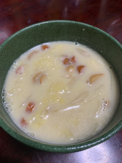 食べるウインナーキャベツクリームスープ
