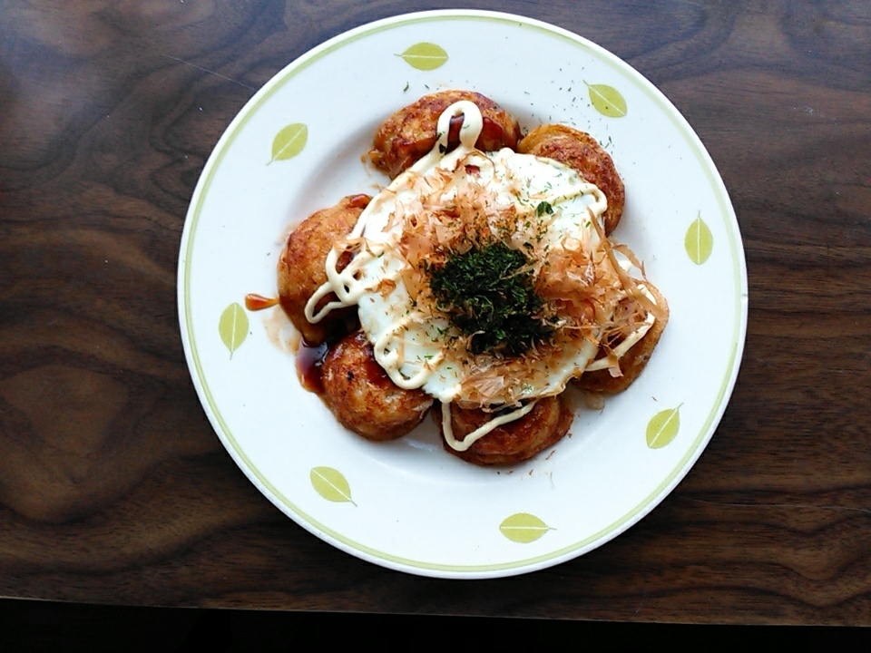 目玉焼きのせたこ焼き