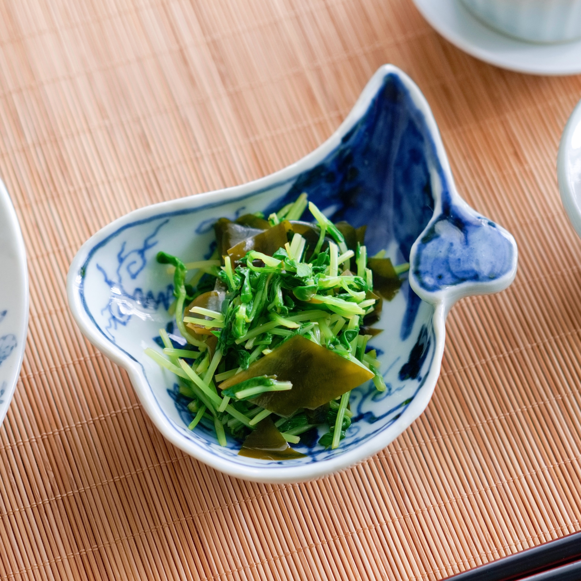 豆苗とわかめのレモンじょうゆあえ【和食・副菜】