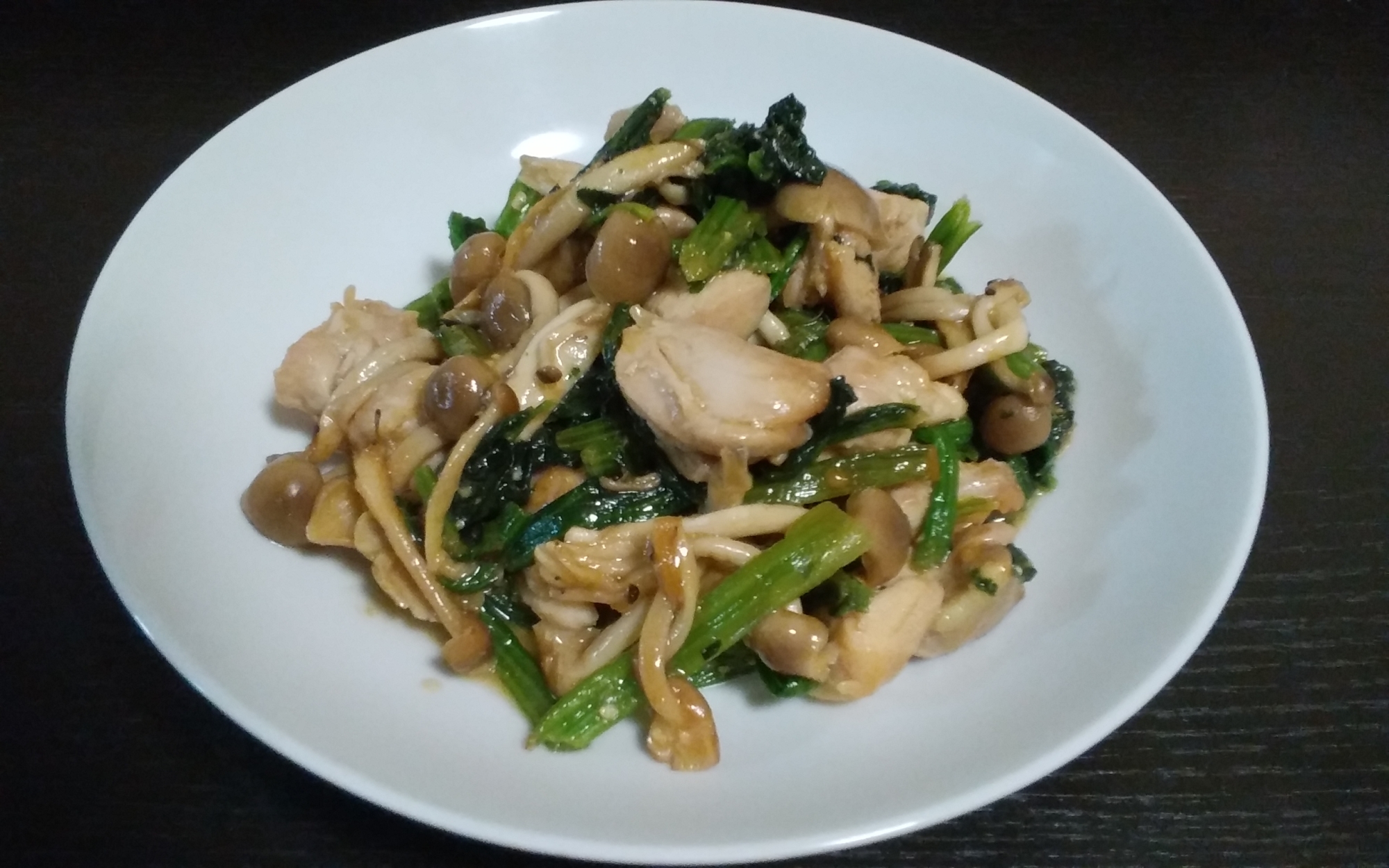 鶏ももとほうれん草の旨炒め