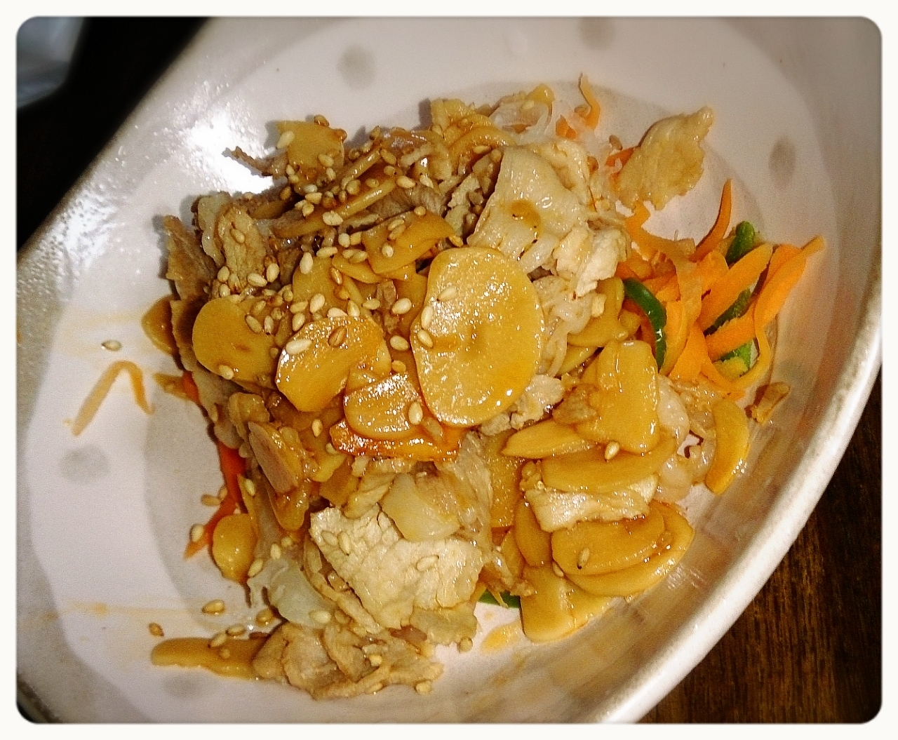 食べるラー油で豚キムチ！！