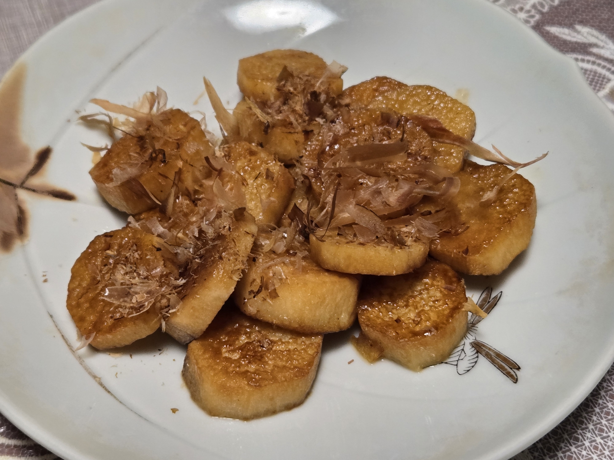 長芋(自然薯)の醤油焼き