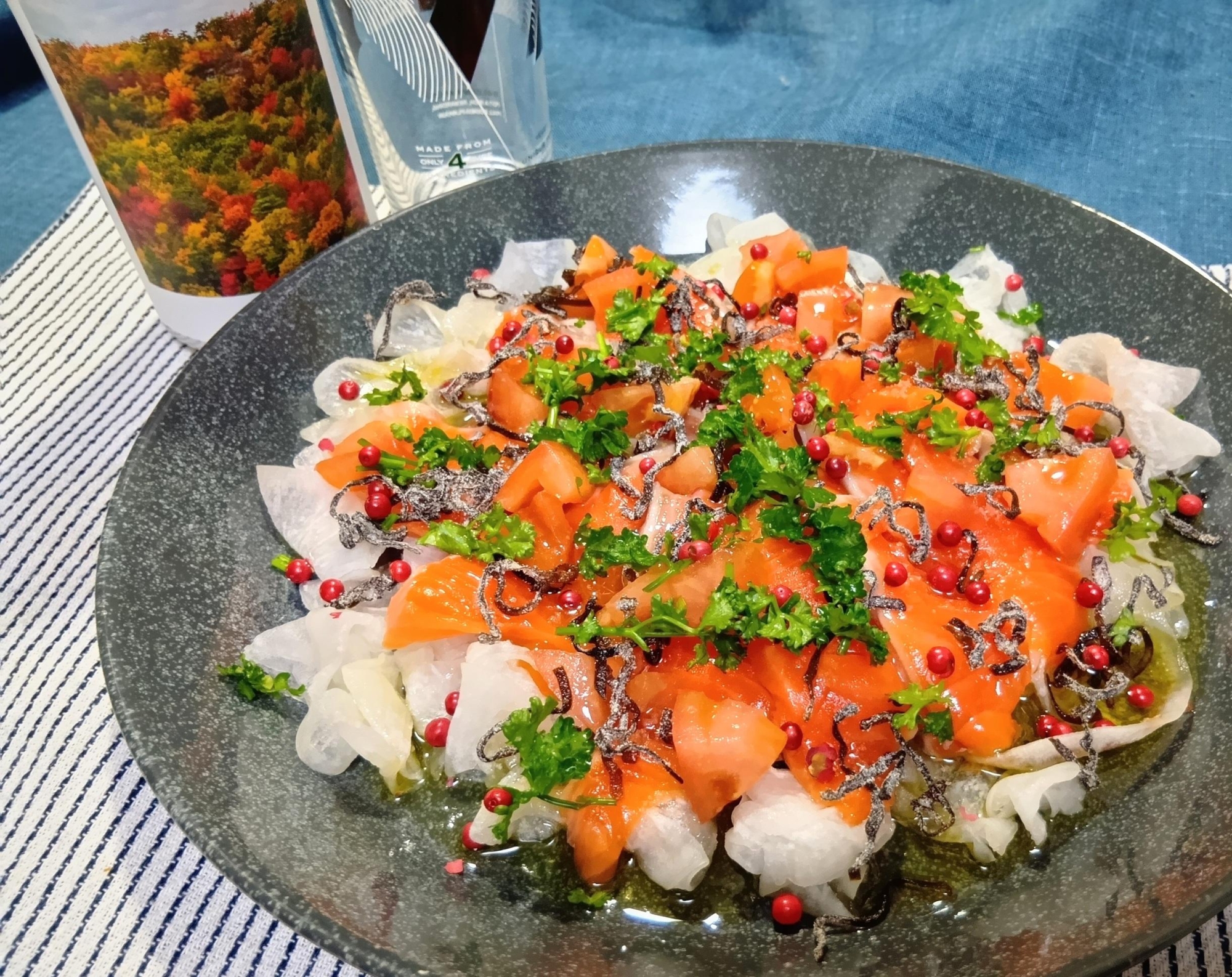 味付けカンタン！サーモンと大根の塩昆布カルパッチョ
