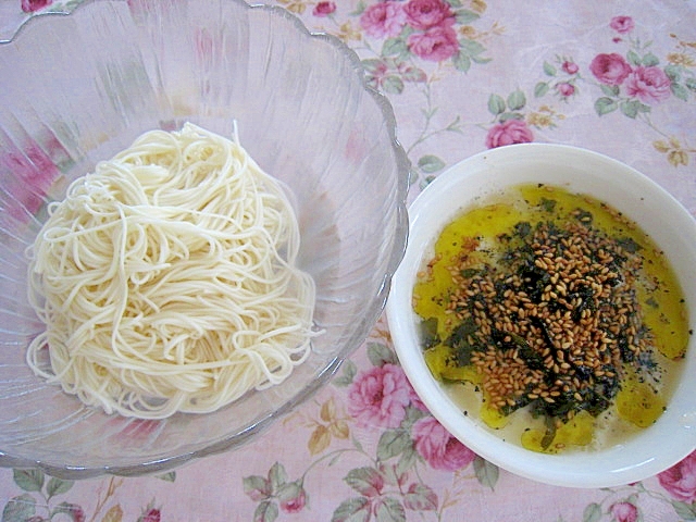 とろろんまろやかイタリアン♪とろわかレモン素麺