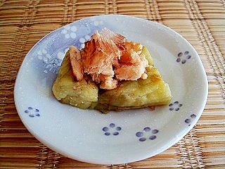 焼き茄子の☆酒粕のせ