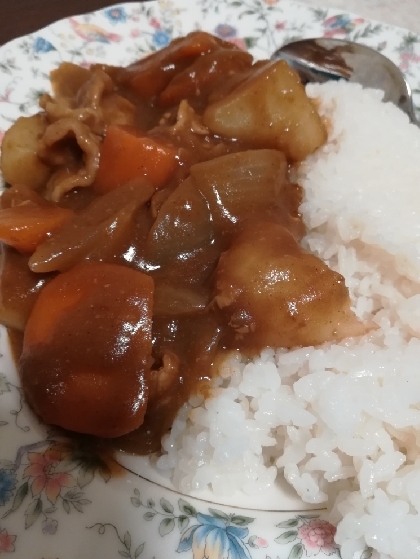 簡単豚肉と玉ねぎのカレーライス