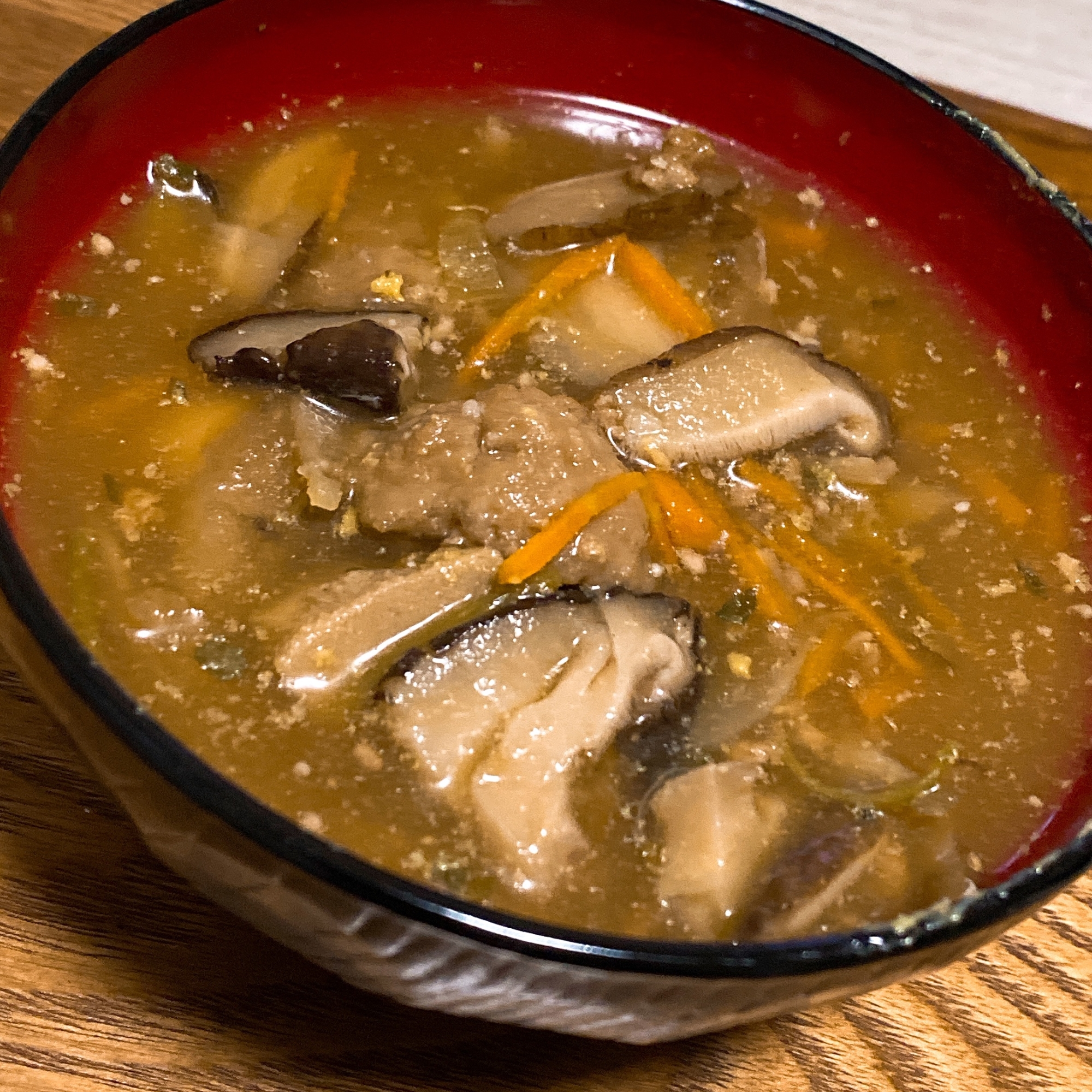 根菜と肉だんごの生姜煮