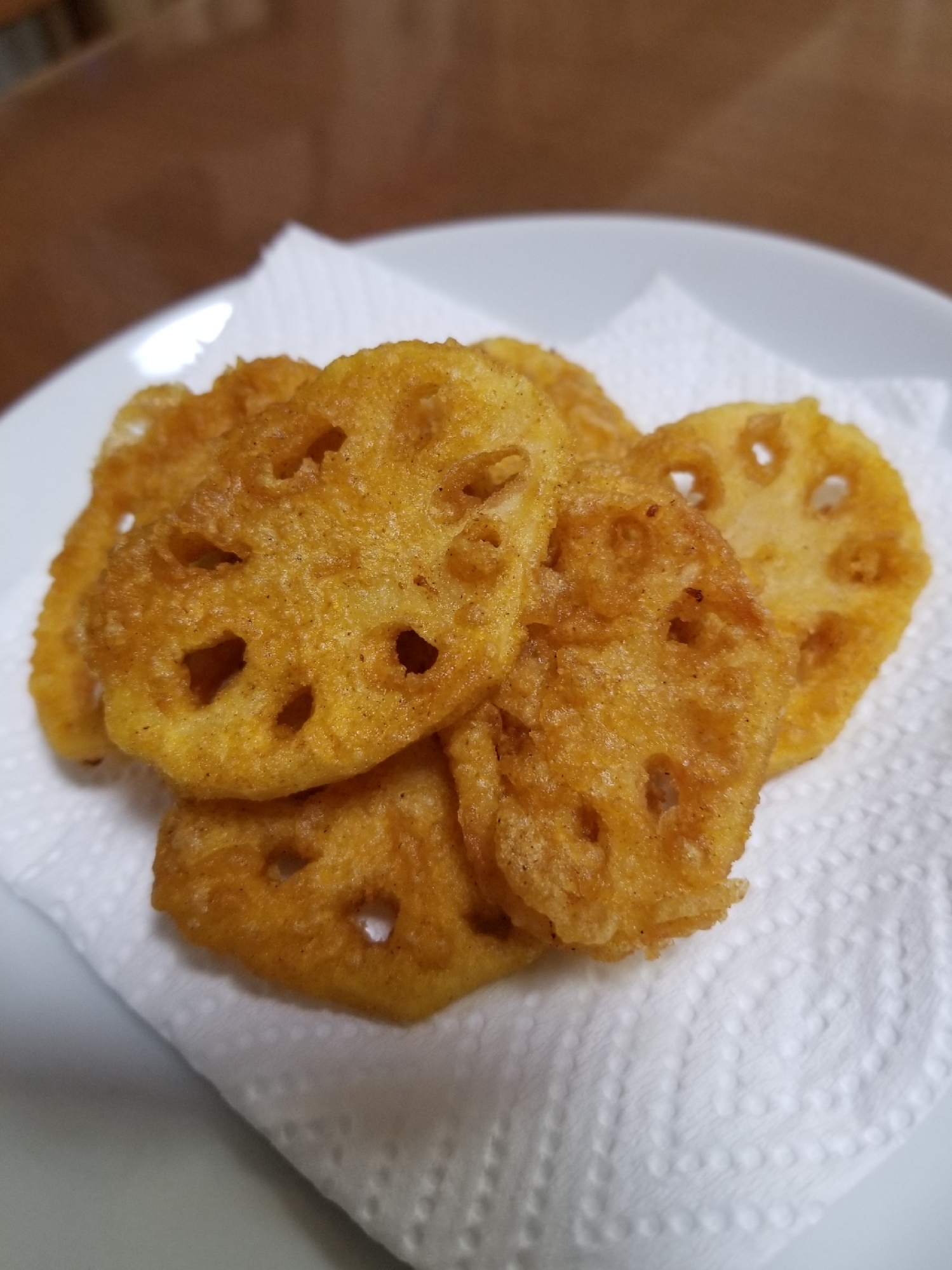 サクサク美味しい！蓮根のカレー風味の天ぷら