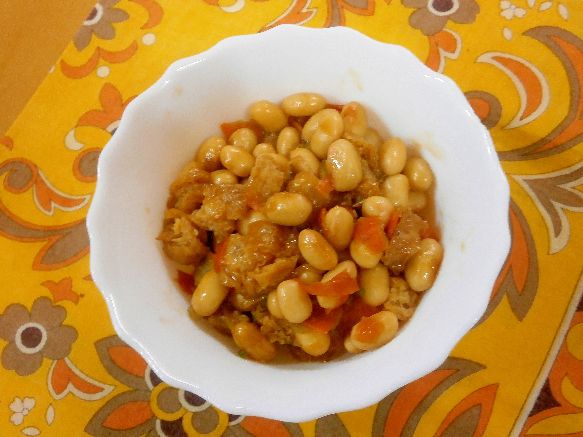 蒸し大豆で★煮豆