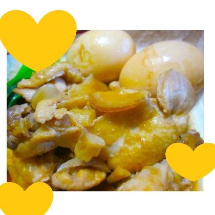 鶏胸肉とゆでたまごの甘辛炒め