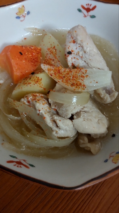 鶏むねで肉じゃが