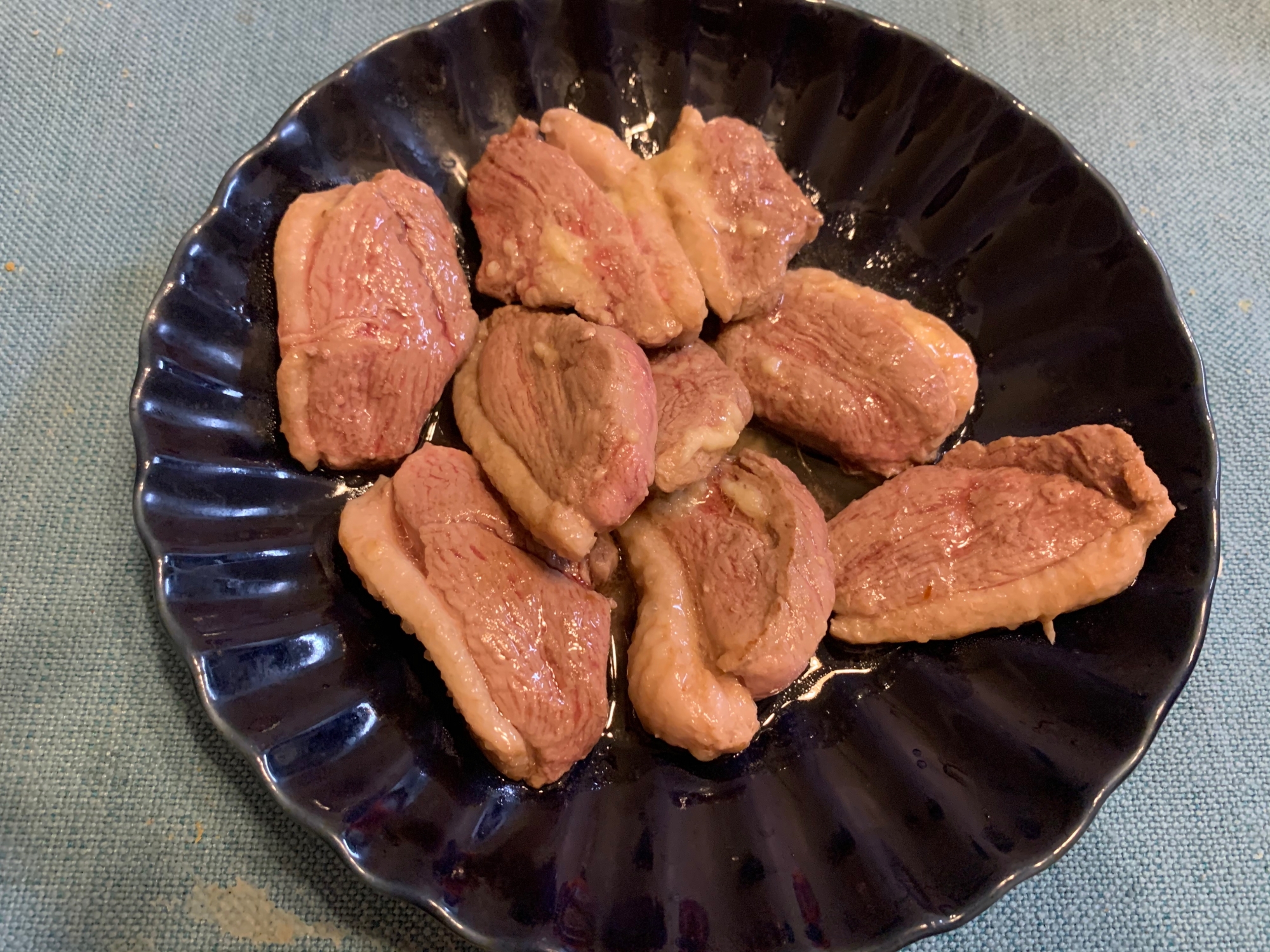 合鴨ステーキ肉の生姜焼き