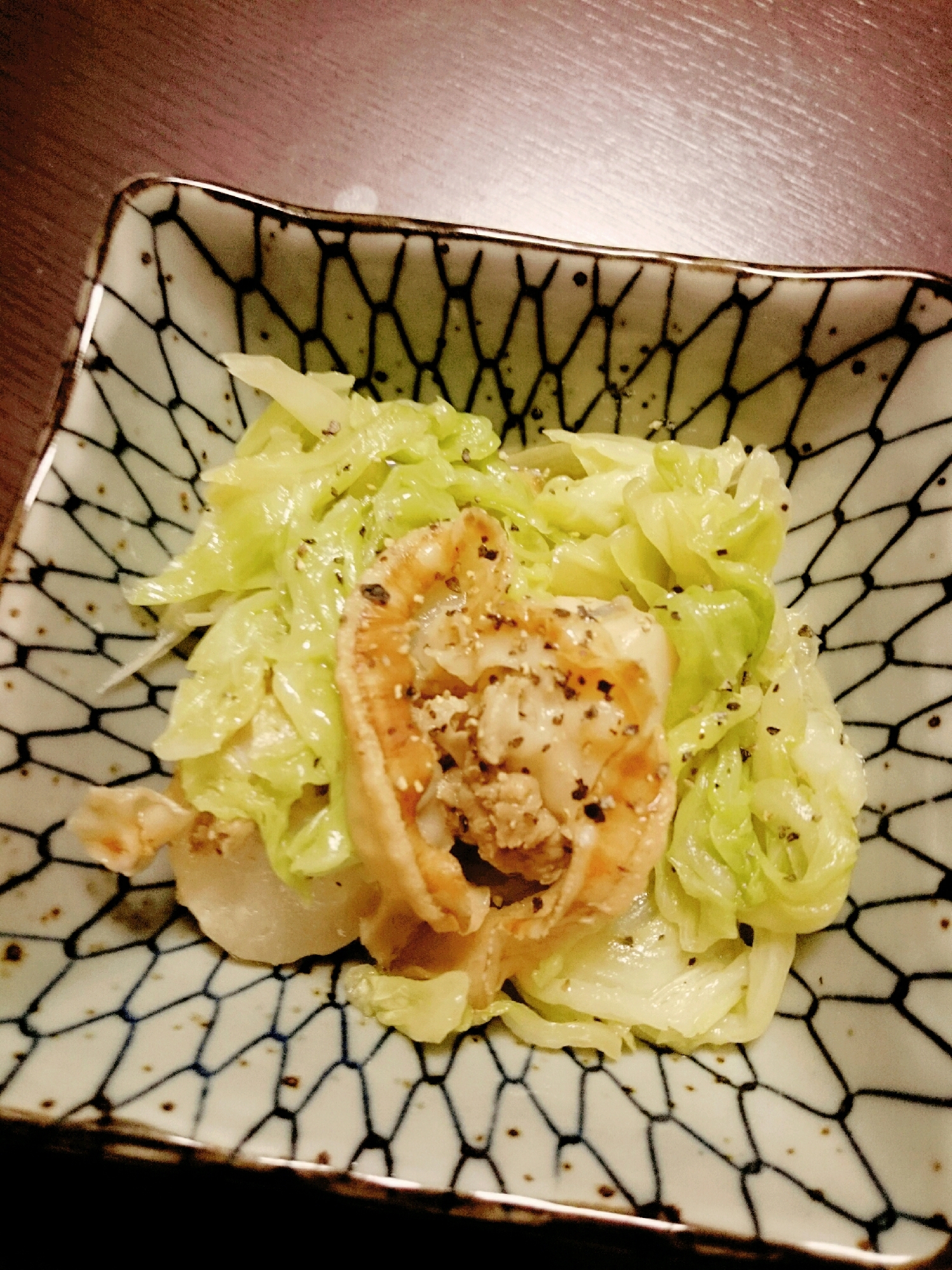 ホタテとキャベツのバター炒め