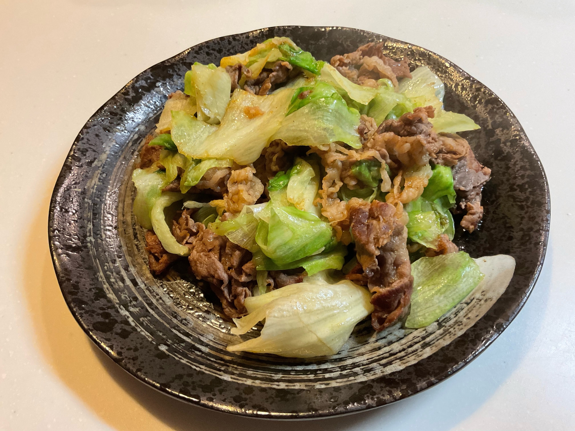 レタスと牛肉のカレーオイスター炒め！