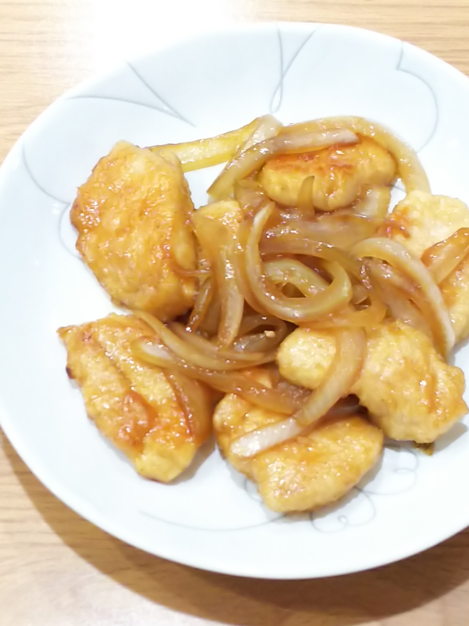 ごはんがすすむ！鶏むね肉と玉ねぎの甘辛炒め