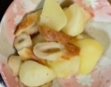 じゃがチクワバター蒸し