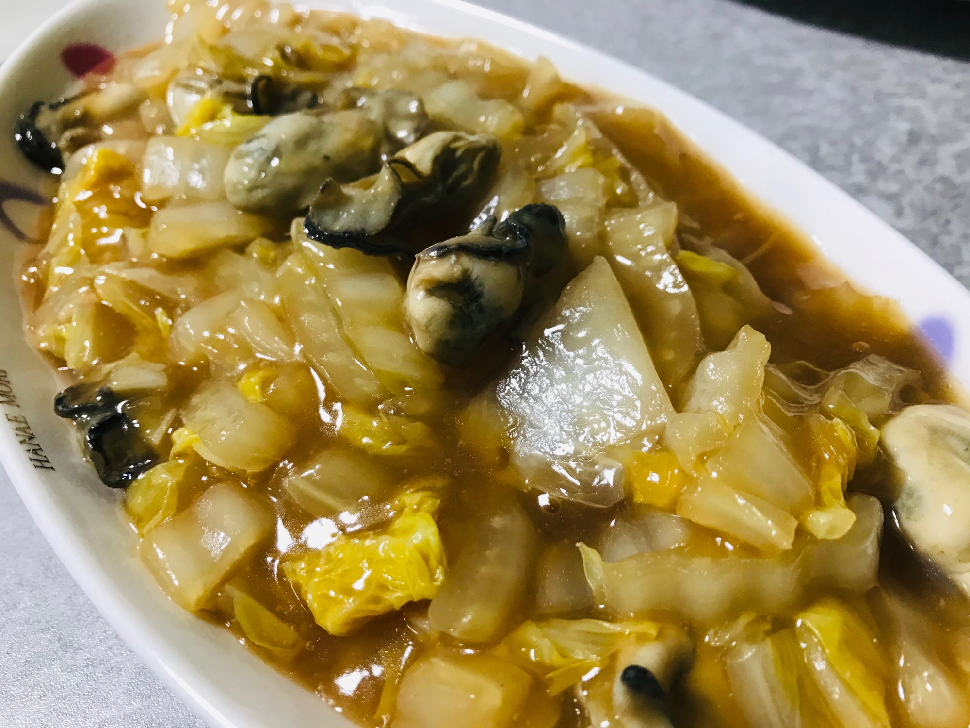 体ポカポカ！牡蠣と白菜のとろみ中華煮♫