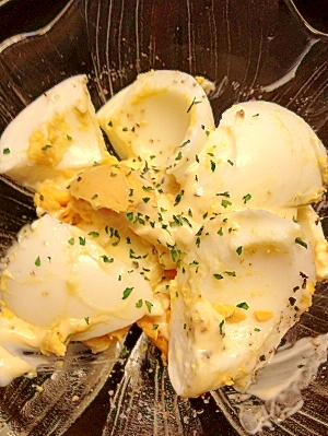 時短ゆで卵で作る 簡単たまごサラダ レシピ 作り方 By ゴールデンアルジータ 楽天レシピ