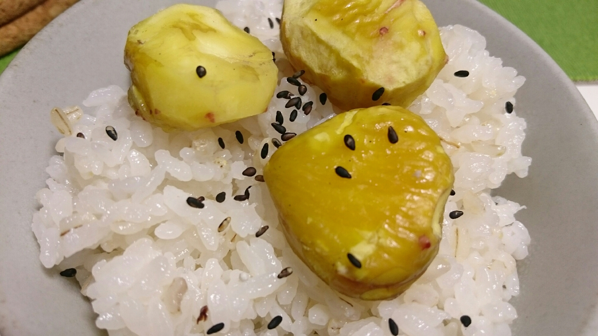 ストウブDE〜栗ごはん