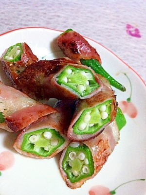 お弁当に オクラのベーコン巻き レシピ 作り方 By Fuwarabi 楽天レシピ