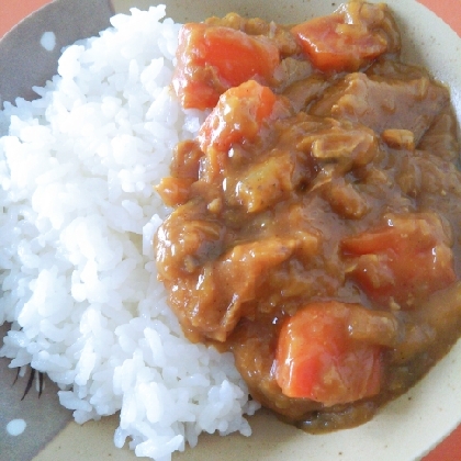 なすと人参と豚のさっぱりカレー！