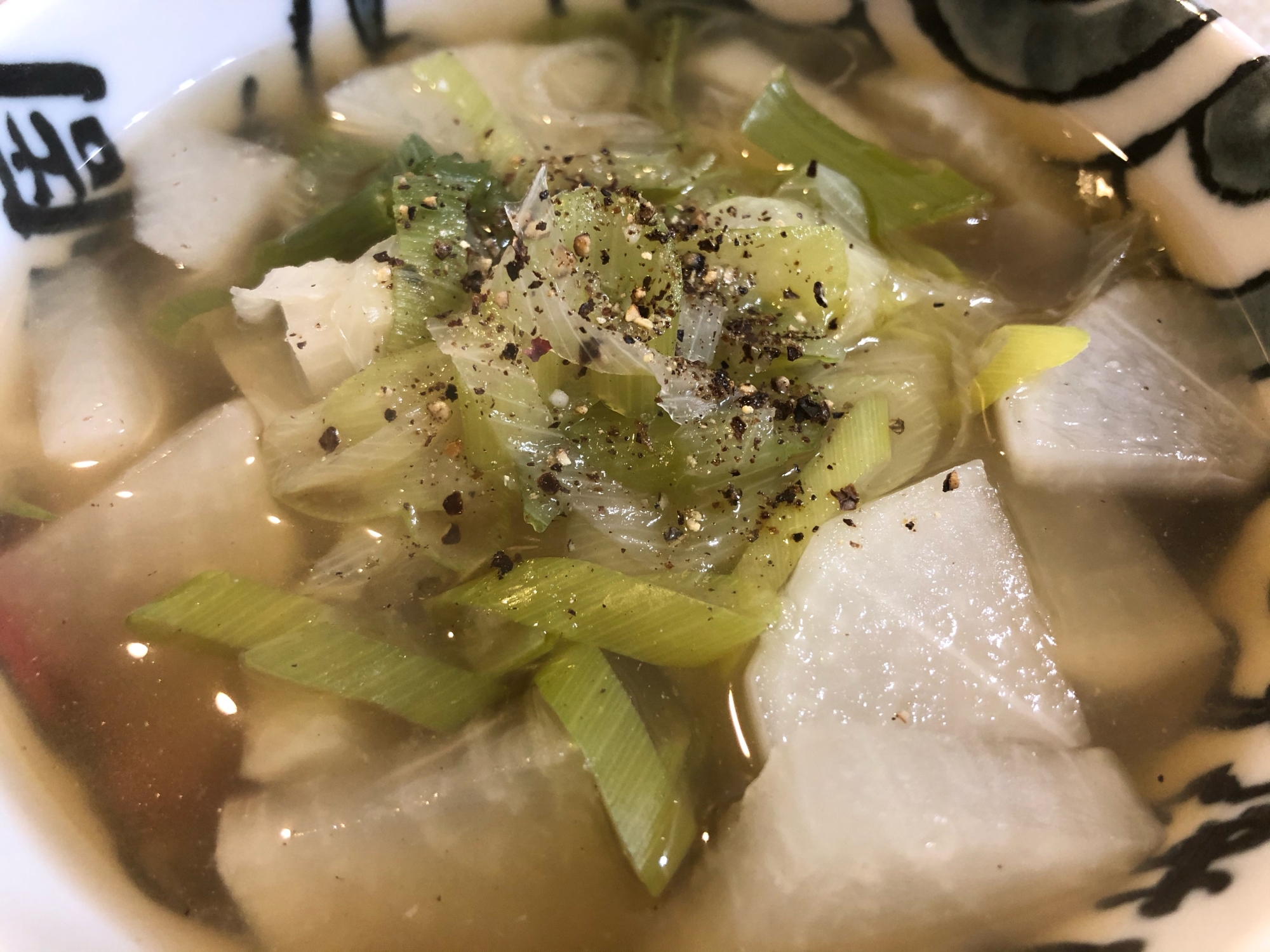 野菜たっぷり♫大根のネギだく塩スープ