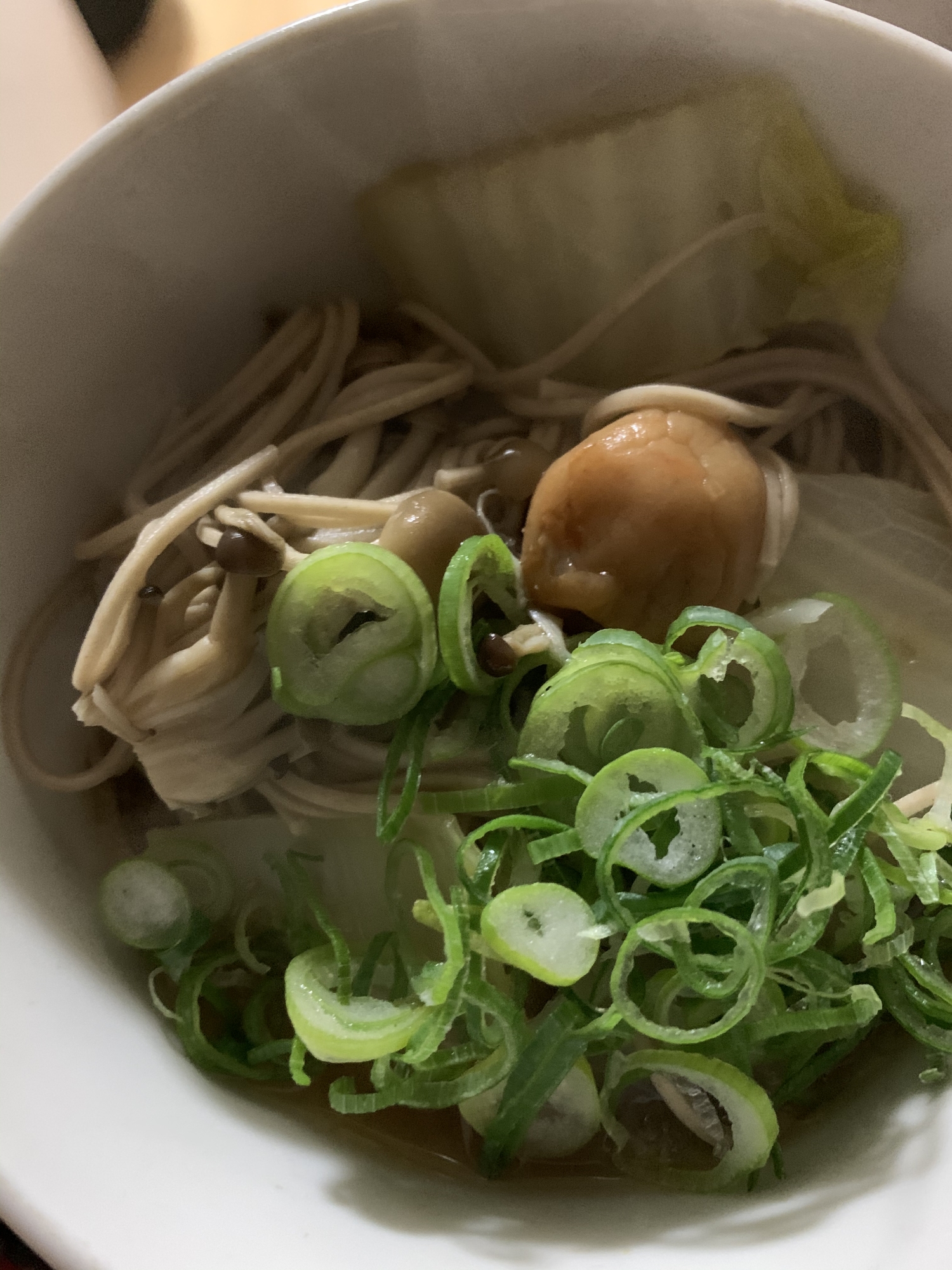 鍋ひとつで簡単楽ちん★しめじと白菜の梅干し蕎麦