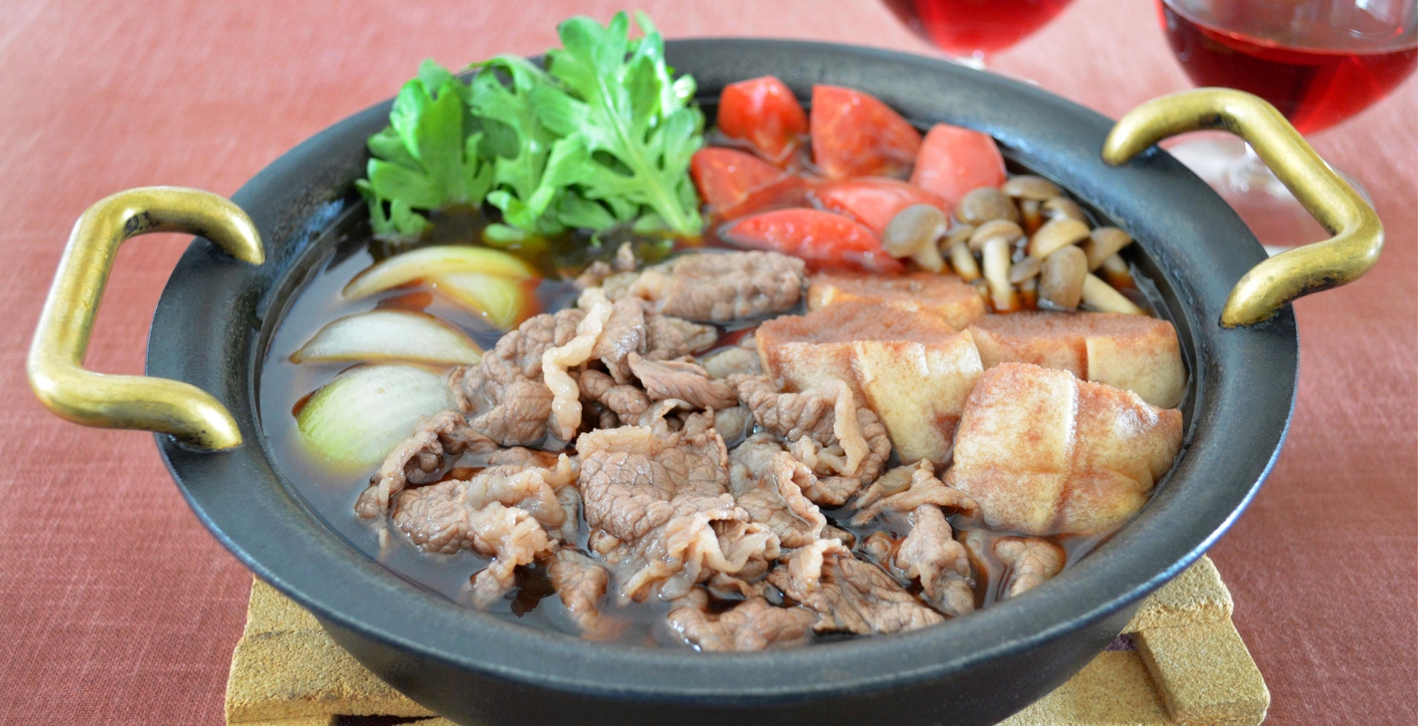 ワインすき焼き