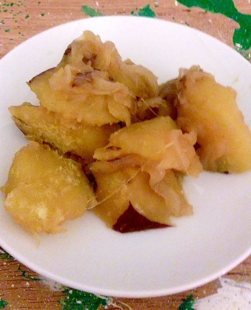 サツマイモと玉ねぎの蒸し煮
