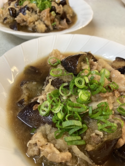 簡単メイン♡しょうが香る♡豚肉となすのみぞれ煮