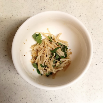 電子レンジ調理☆えのきの大葉ごまポン酢和え