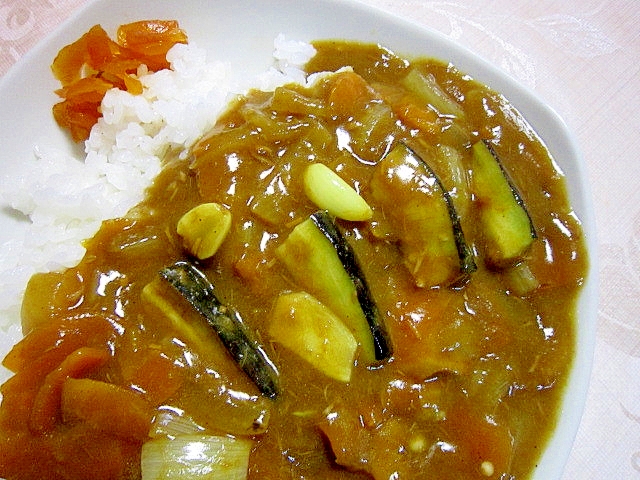 なすとにんにくのカレー