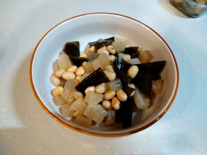 節分豆と大根の醤油昆布煮