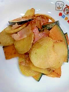 ホクッとカボチャ、薩摩芋パクリ♪お弁当の準主役☆