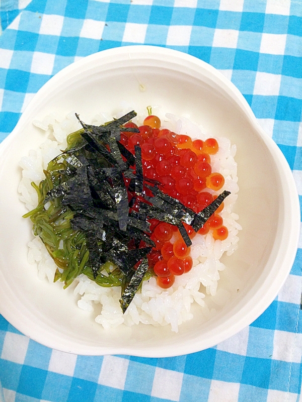 いくら&めかぶの2色丼☆