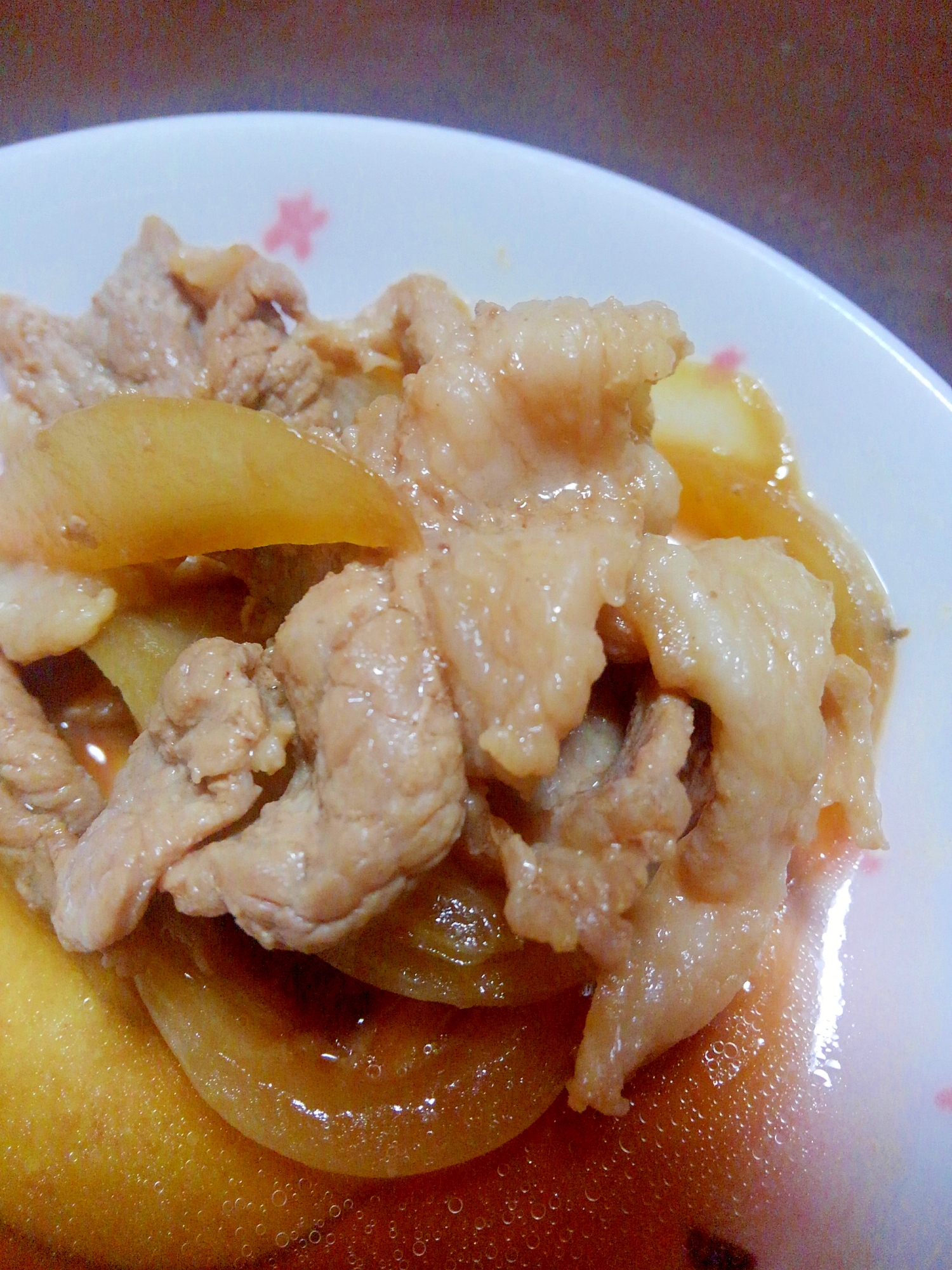 豚コマ肉のバター醤油炒め(のっけて丼にも♪)