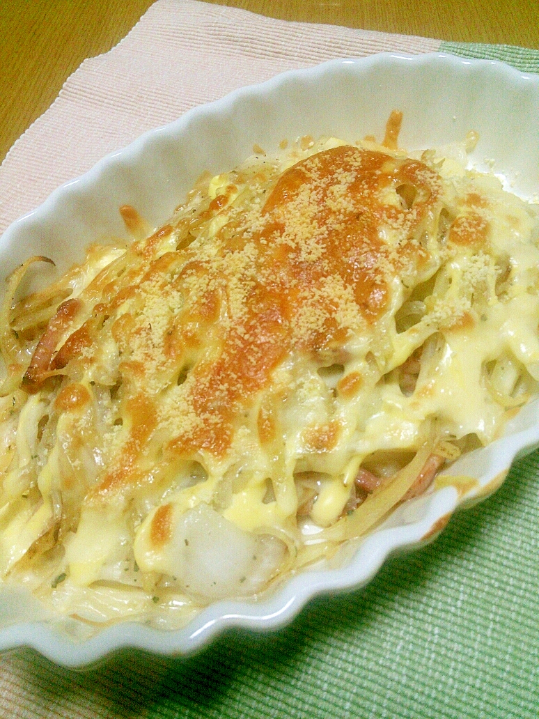 新じゃがと新玉ねぎのオーブン焼き