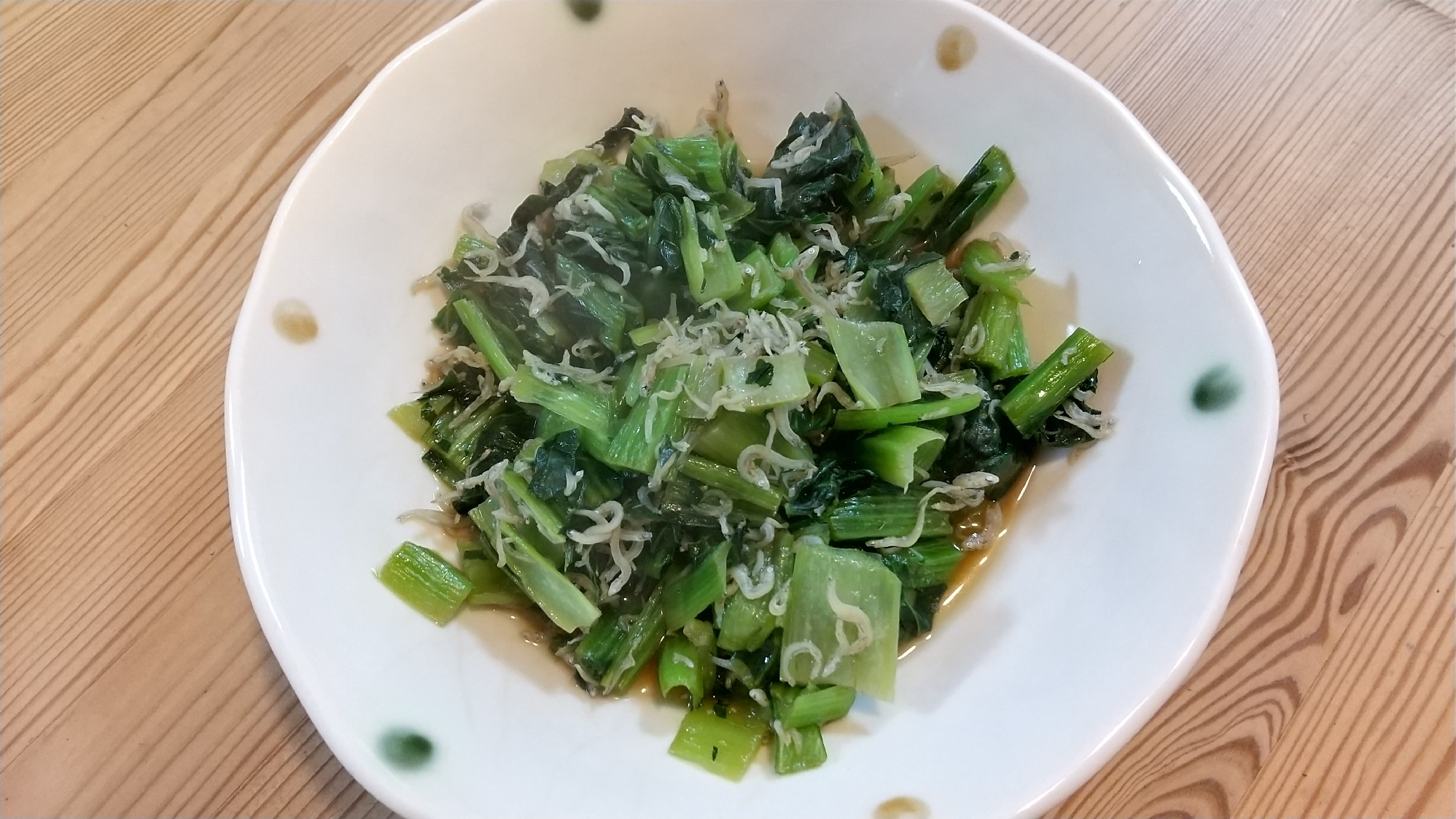 じゃこと小松菜の炒め物