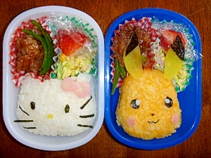 キャラ弁 定番のピカチュウ キティちゃん レシピ 作り方 By 空色のとり 楽天レシピ キャラ弁 定番のピカチュウ キティちゃん レシピ 作り方 By 空色のとり 楽天レシピ