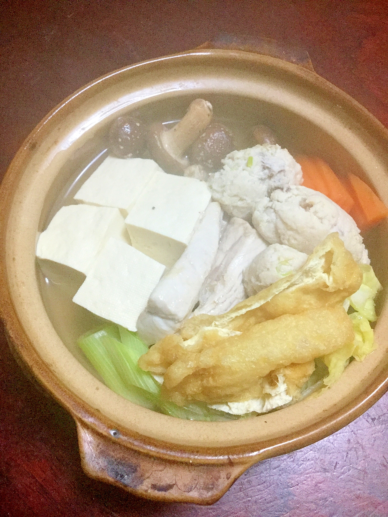 マグロのつみれの湯豆腐鍋！