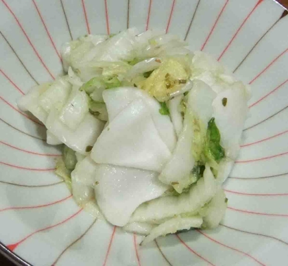 白菜とこかぶの塩昆布、塩麹、柚子の浅漬け