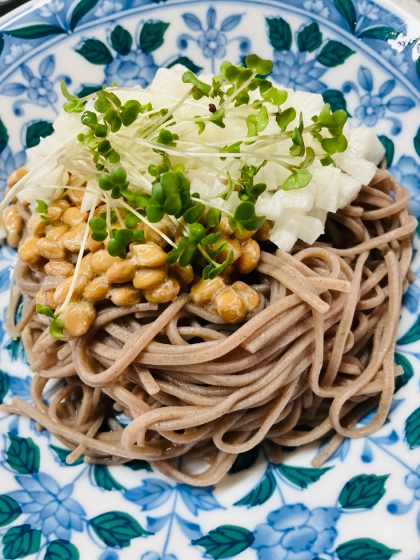 黒豆納豆&大根のぶっかけ蕎麦