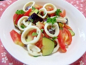 するめいかと夏野菜のマリネ レシピ 作り方 By サクラノカタライ 楽天レシピ