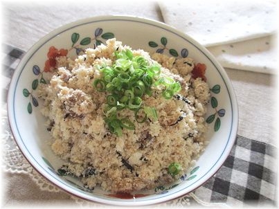 レンジで卯の花⑥　豚そぼろとひじきの卯の花