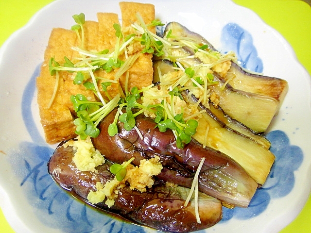 茄子と厚揚げの生姜焼き