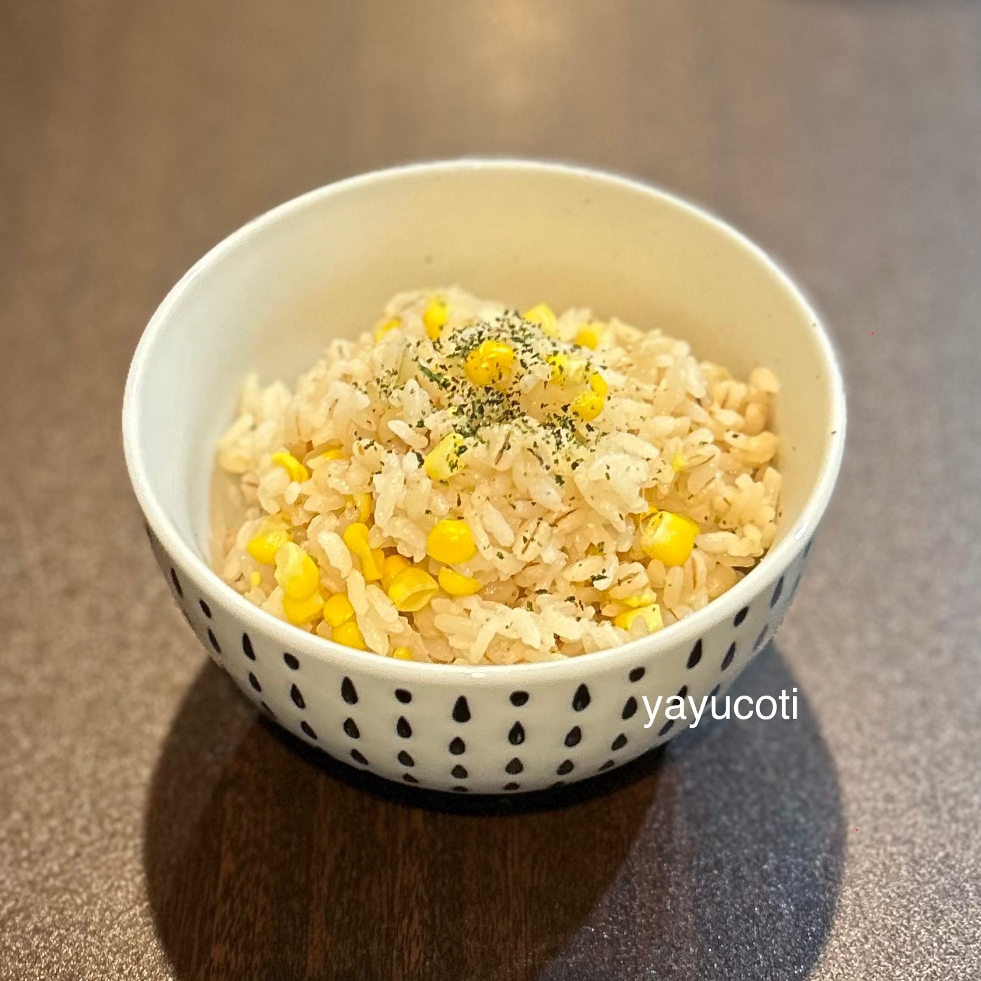 もち麦入りとうもろこしご飯