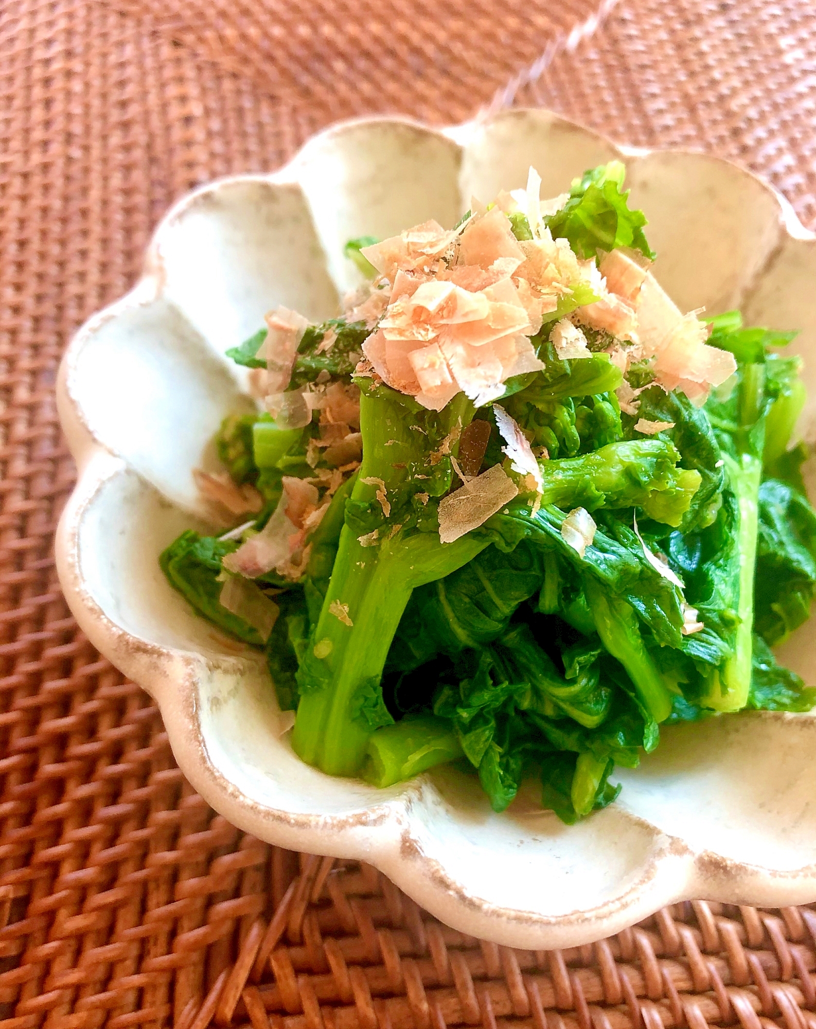 レンジで簡単 菜の花の柚子こしょうポン酢和え レシピ 作り方 By はぁぽじ 楽天レシピ