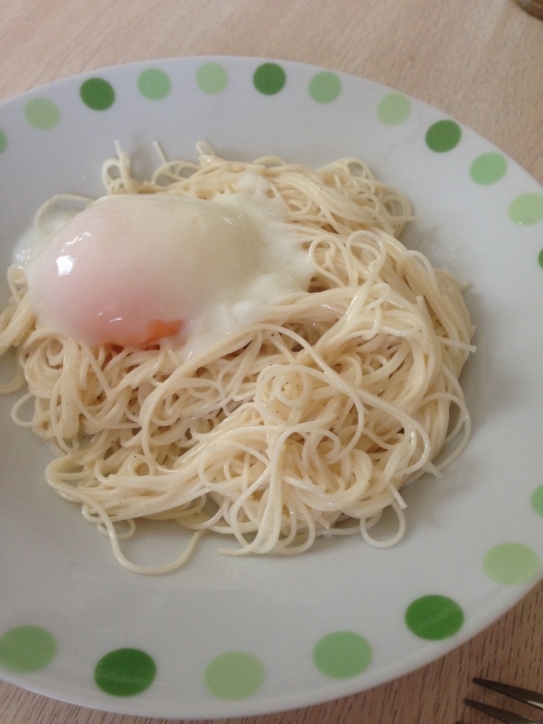 冷製カルボナーラ風そうめん