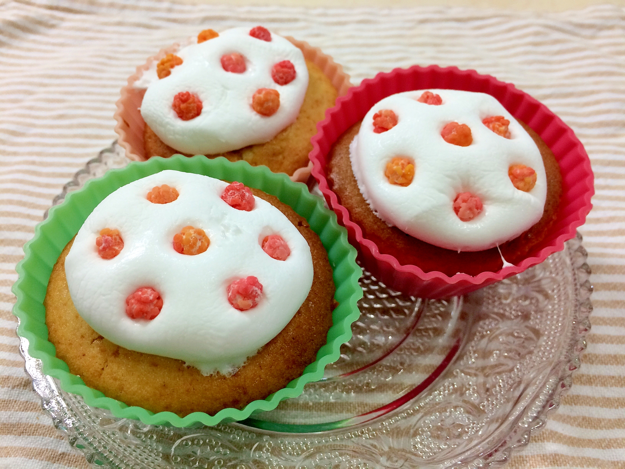 超簡単 マシュマロデコレーションのカップケーキ レシピ 作り方 By Fujimon58 楽天レシピ